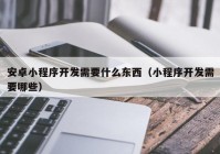 安卓小程序開發(fā)需要什么東西（小程序開發(fā)需要哪些）