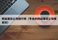 網站建設公司排行榜（專業(yè)的網站建設公司哪家好）