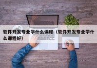 軟件開發(fā)專業(yè)學什么課程（軟件開發(fā)專業(yè)學什么課程好）