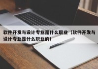 軟件開發(fā)與設(shè)計專業(yè)是什么職業(yè)（軟件開發(fā)與設(shè)計專業(yè)是什么職業(yè)的）