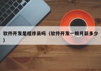 軟件開發(fā)是程序員嗎（軟件開發(fā)一般月薪多少）