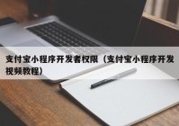 支付寶小程序開發(fā)者權(quán)限（支付寶小程序開發(fā)視頻教程）