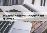 網(wǎng)站建設(shè)實訓報告3000（網(wǎng)站建設(shè)實訓報告1500字）